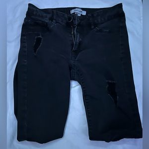 black skinny ripped jeans charlotte russe